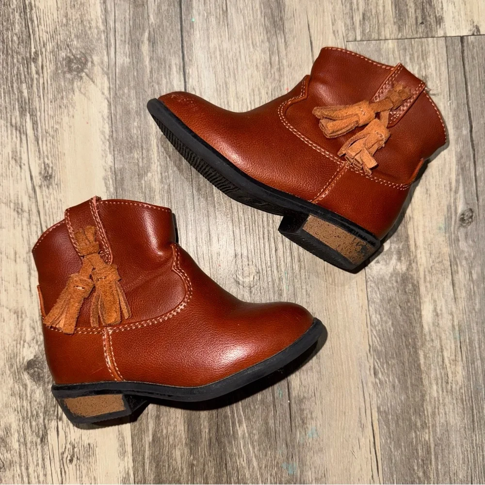 Cat & Jack Brown Kids Boots with Tassels